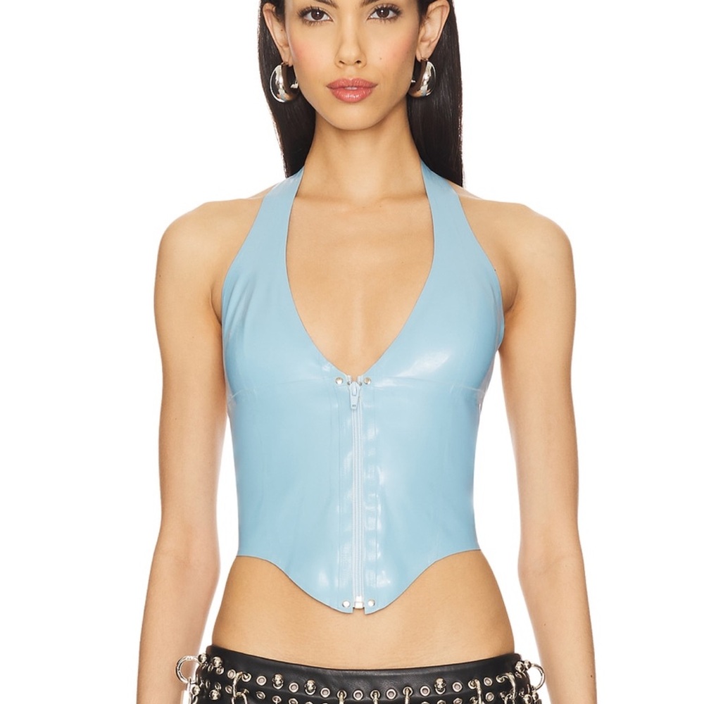 Miaou Light Blue Halter Top